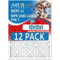 Air in Filters 1200 MPR FPR MPR AIRX to MERV Filter 12x12x1 by Pack of WICKED 7 12 USA Made 1000, - Rating, Comparable AIR. 11 CLEAN FILTERS & Furnace
