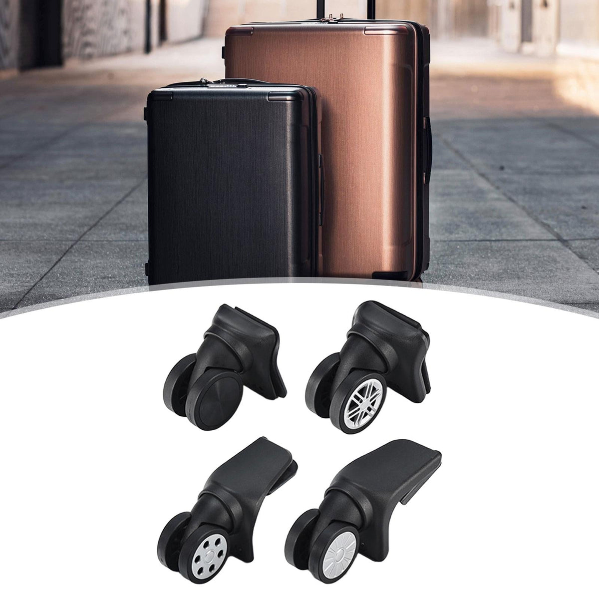 for 4x Case Trolley Replacement Wheels Luggage Bags Luggage Durable Suitcase