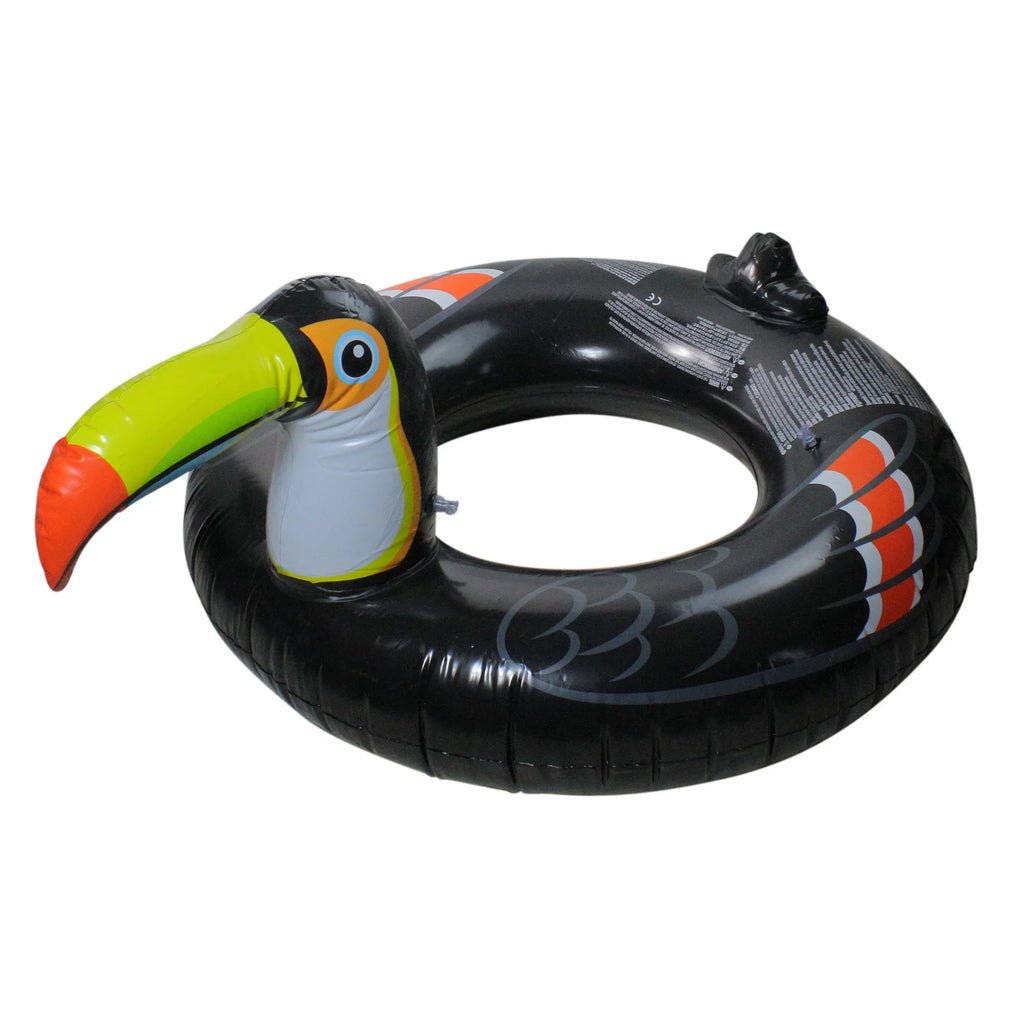 Ring Pool Float Pool 1-Person 52" Inflatable Black/Yellow Central Giant Toucan -