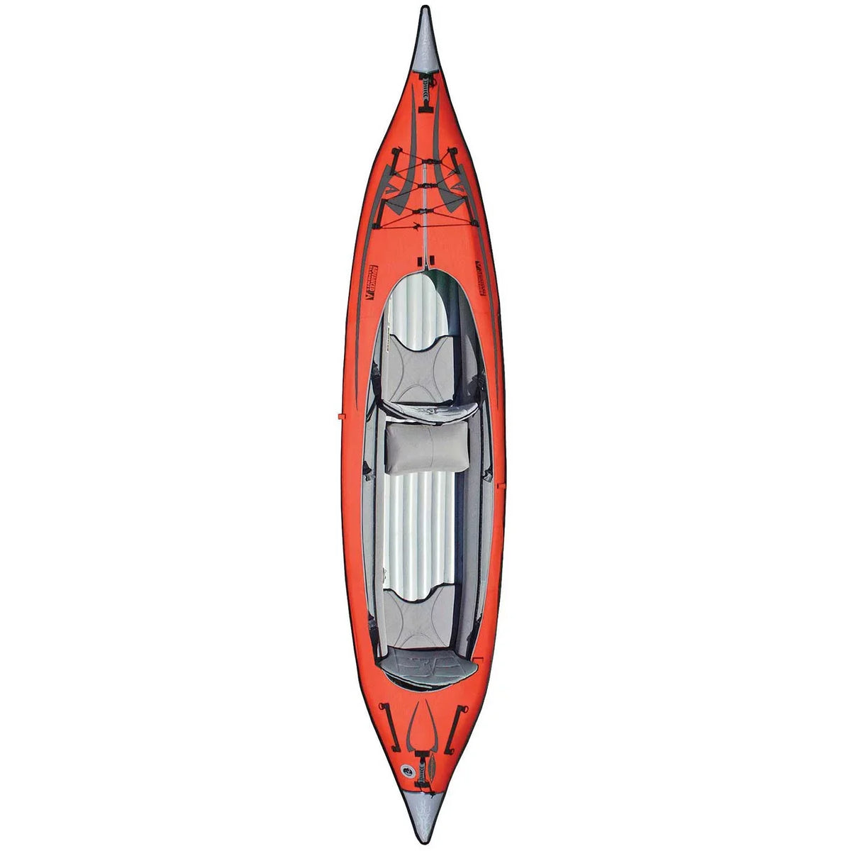 '- Convertible - Inflatable Kayak Red Tandem with ft Kayak - Advanced Recreational 15 - Pump or Elements Solo AdvancedFrame®