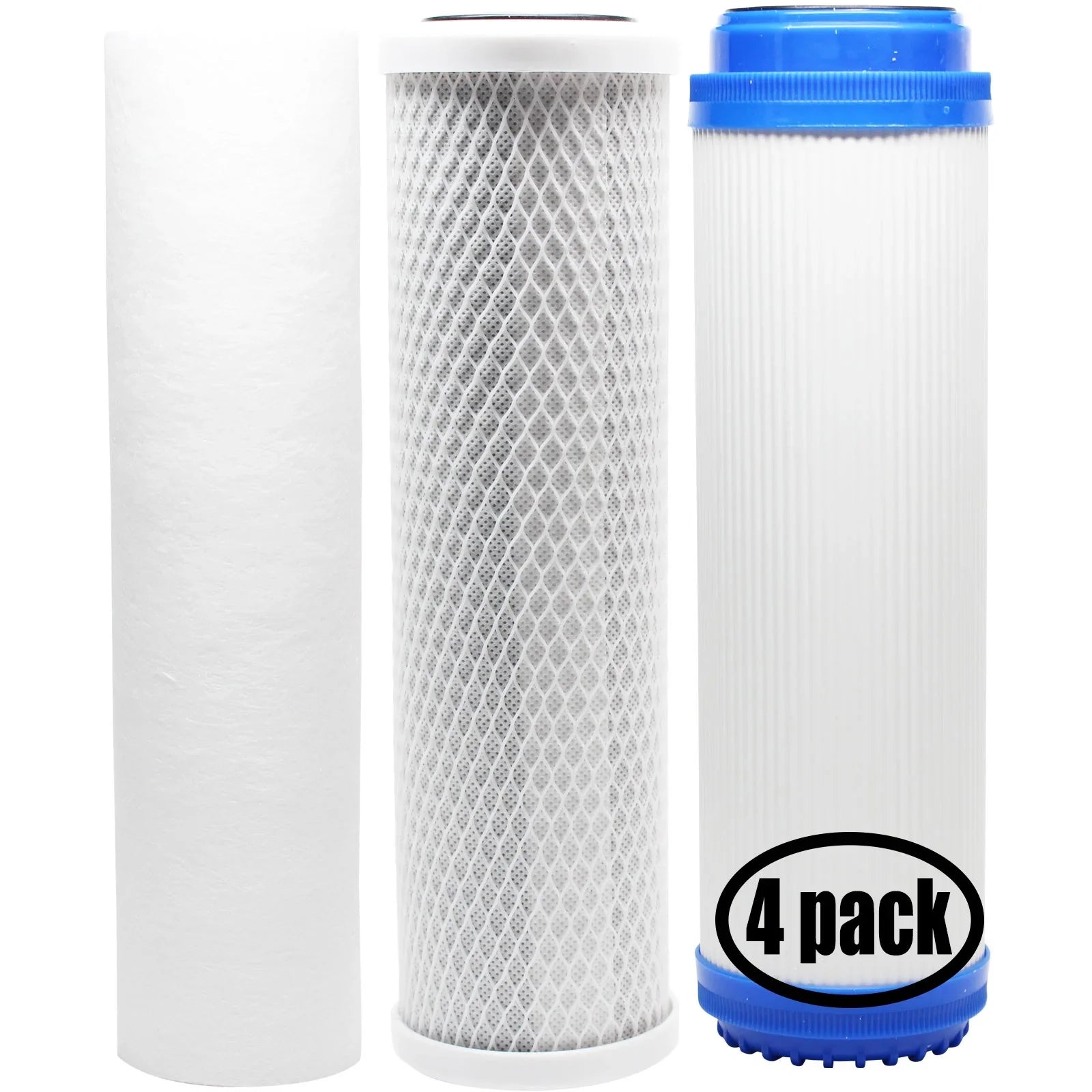 & - Brand Replacement Carbon for Includes Filter, System Filter GAC Filter Kit AMI - RO PP 4-Pack Sediment H-H34XBE33 Block for Pure Denali Filter