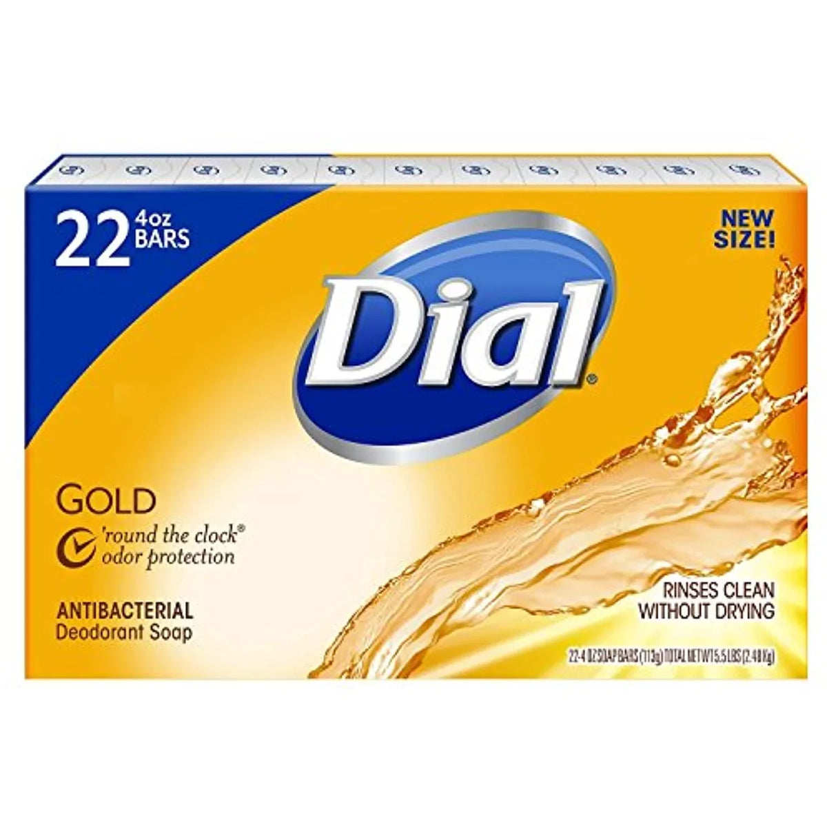 Antibacterial 4 Soap, Bar Oz, Dial Gold Deodorant - 22Count