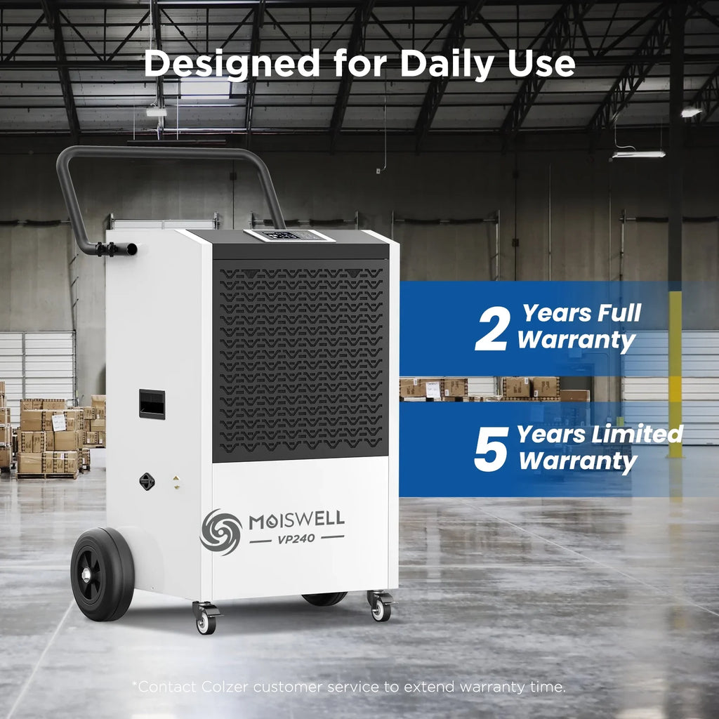 Pints with Industrial up for Auto 240 Sq Water Defrost, - Moiswell Drain - Basements, and Ft Memory Site, Pump for Spaces Damage to Hose 8,500 Dehumidifier Large Commercial Unit Ideal Starting