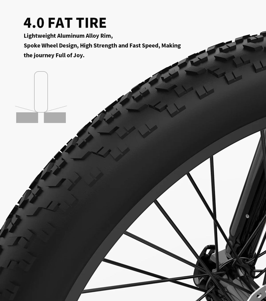 Lithium P7 48V Removable Adults Fat Bike S17-1500W 26" 20AH 1500W Battery for Tire AOSTIRMOTOR Electric