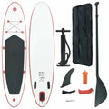 White Inflatable Red Paddleboard Set MABOTO and