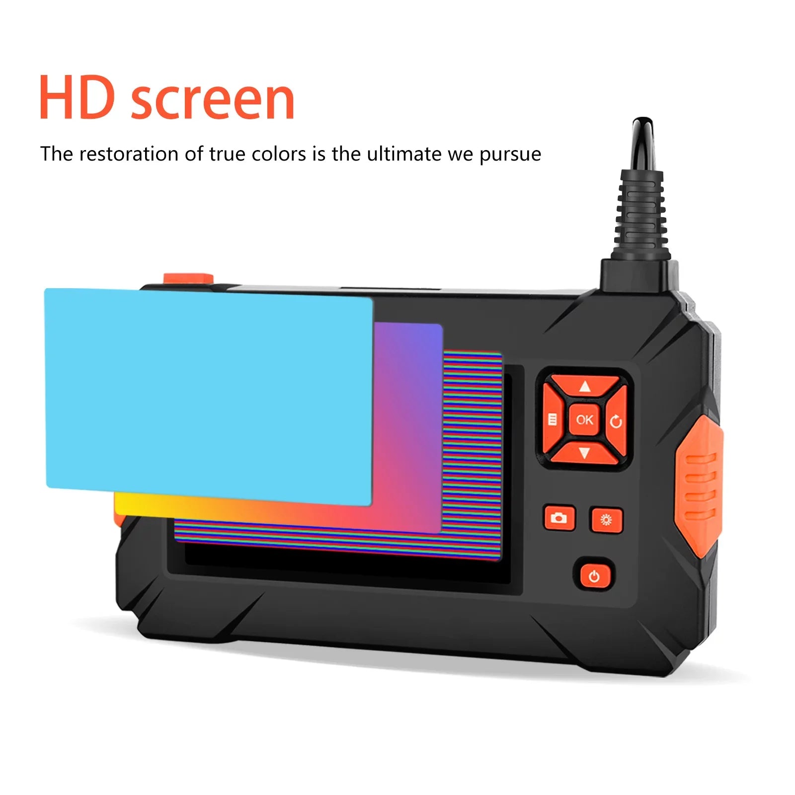 Pinnaco Screen P130 Pipe for Portable Full-Color IPS Camera, Inspection Sewer Maintenance Endoscope - Industrial Automobile 4.3" Engine