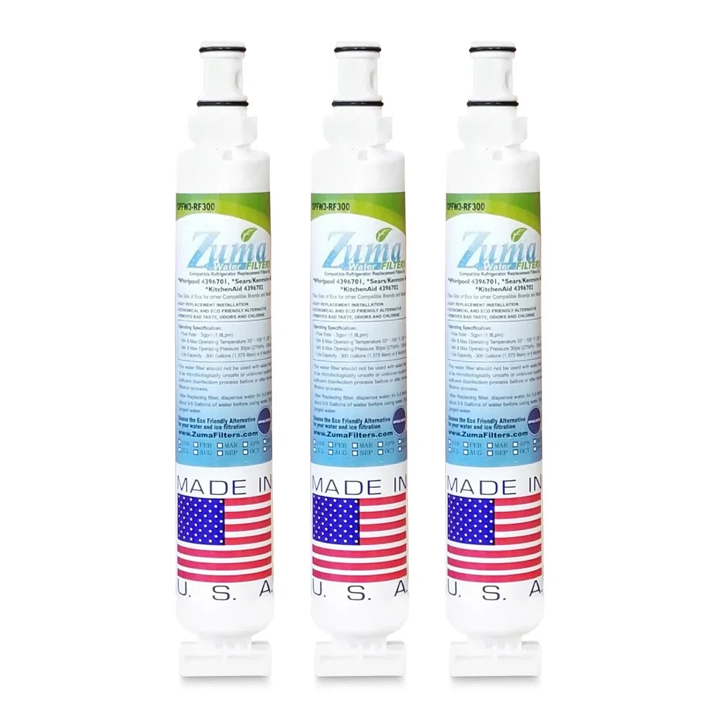 ZUMA Model # , - U.S.A. Ice 6701 and , , with Water Whirlpool® Filter OPFW3-RF300 - Made 3 Compatible Brand Pack in