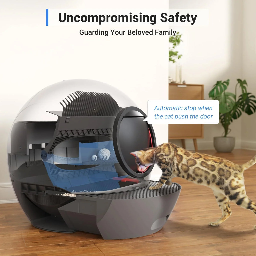 APP PET Cat Box [Upgraded Version] Control Cleaning for Automatic Cat Litter Cats Litter ELS Box Multiple Self