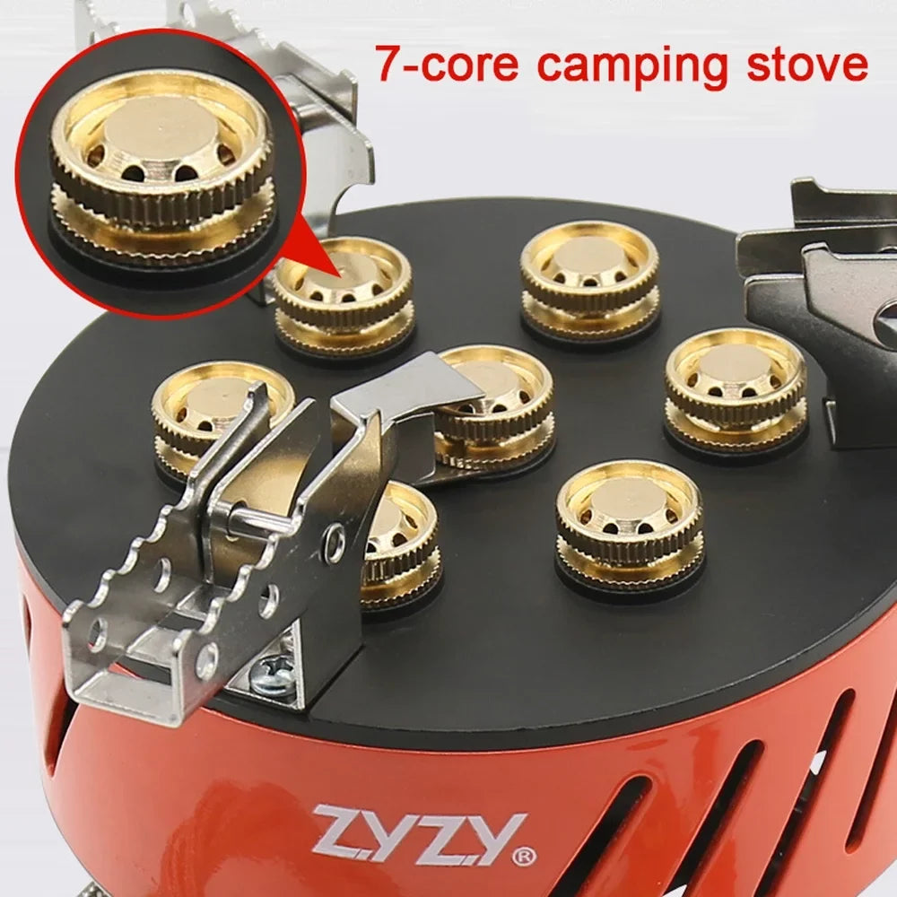 Windproof Camping Outdoor and Stove, Furnace 7-Core High-Power - Stove ZYZY Gases