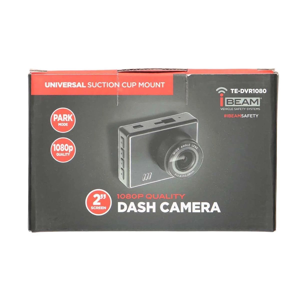 LCD TE-DVR1080 iBeam Suction Camera 2" w/ Dash Screen Mount Windshield 1080P