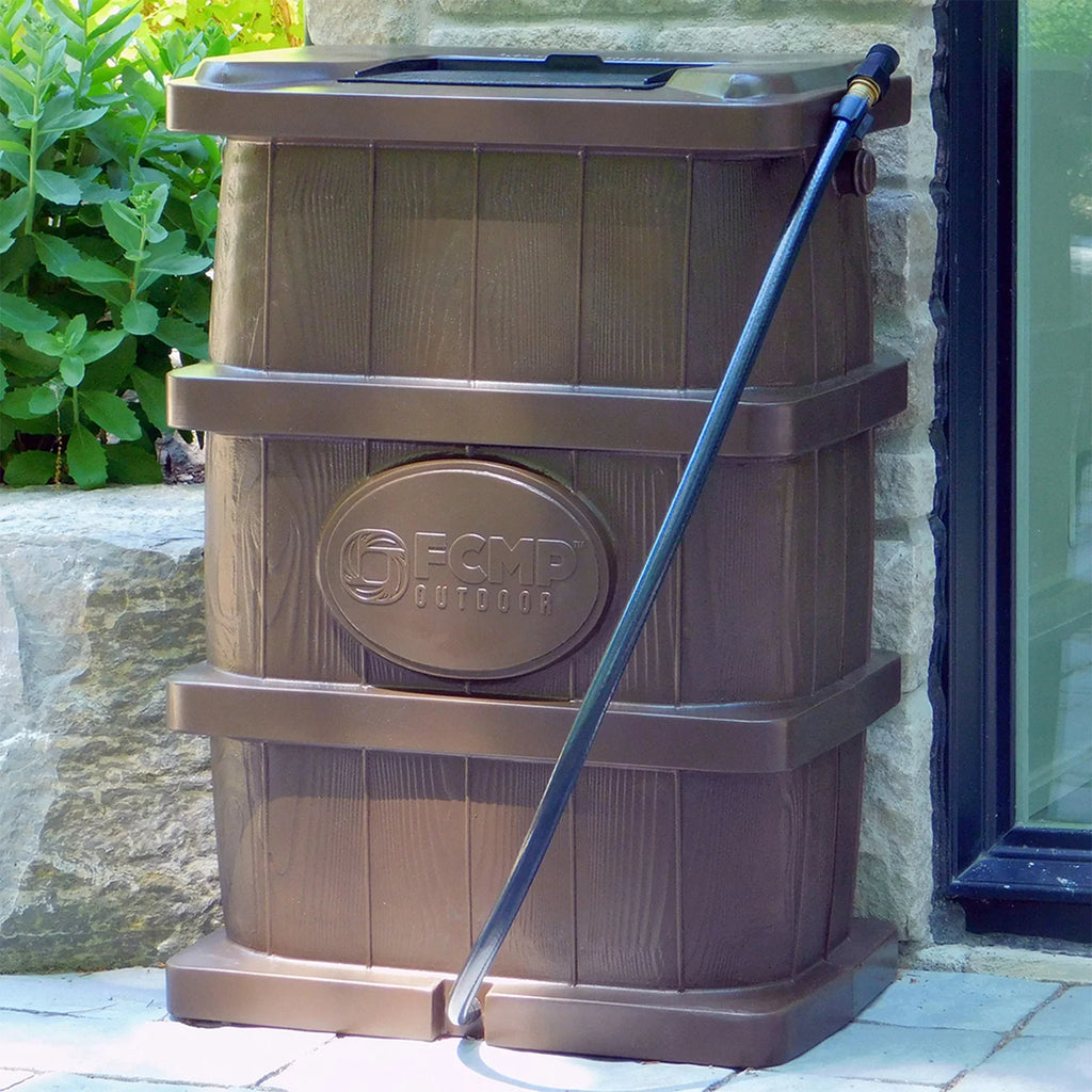 Grain WG4000-GRY Outdoor Home Catcher Outdoor Water Rain Barrel Wood FCMP