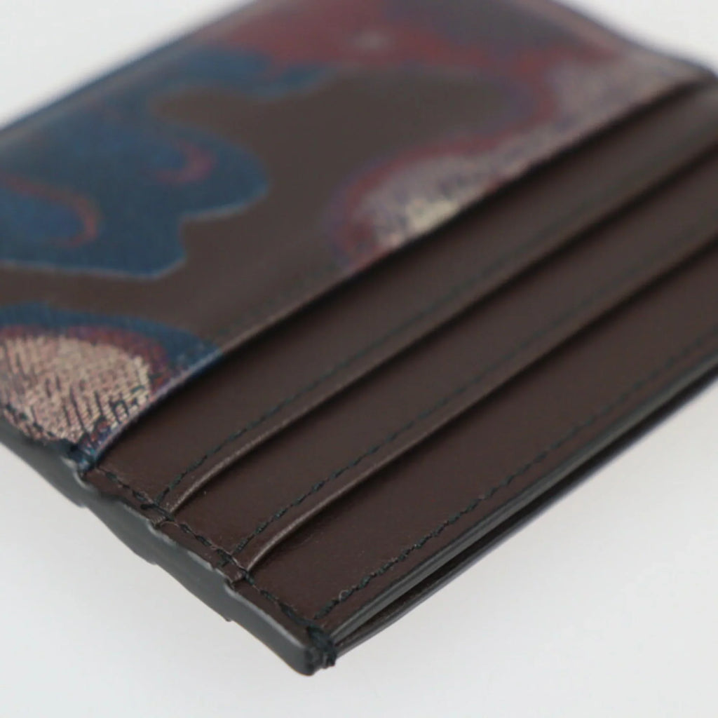2ESCH135UCN Multicolor Holder Christian (Like Dior Case Marron Business Brown Pattern Dior Card Series Calf Pre-Owned Camouflage Leather New)