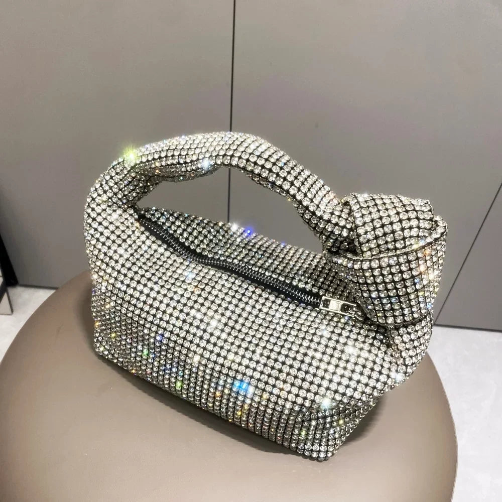 Rhinestones Women Dinner Handle for Handle Top Evening Prom Wedding Purses banquet Crystal Party silver and Christmas bag bag Elegant Bags Handbags