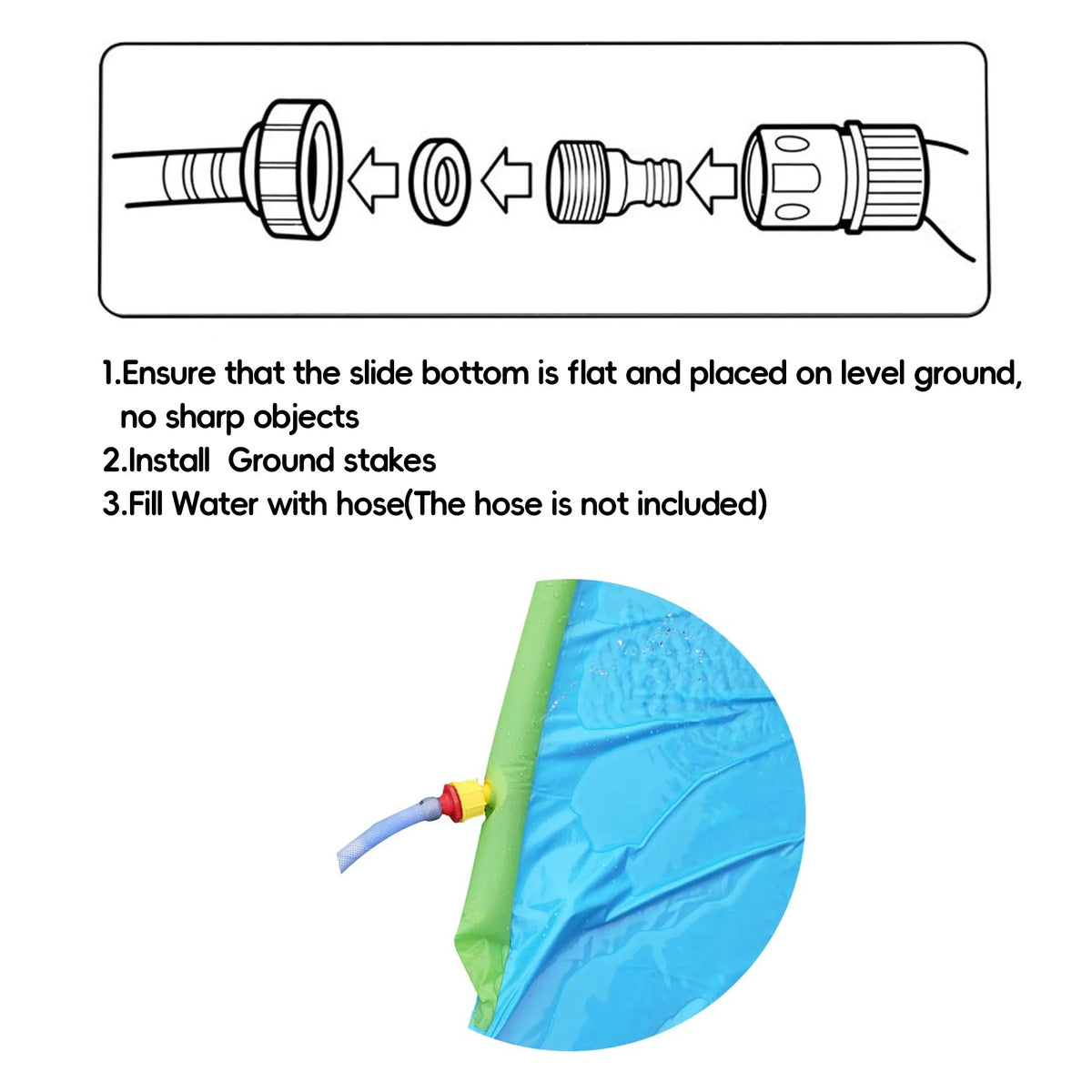 2 Duty Double Lawn for Lawn Heavy x 4.6ft Water for Adult Slide Water Slide Inflatable Kids, Activities 25ft Boards Slip Summer with Outdoor Yard Play Water YoYfun and Sprinkler