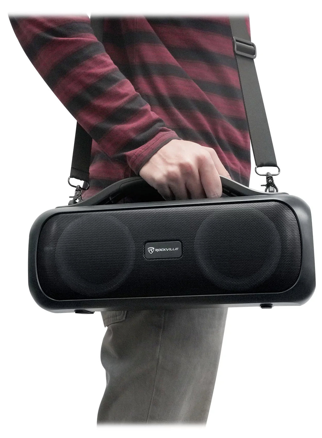 Bass Rockville D4 Bluetooth Portable Deep Speaker, Large Go LED Party Party Loud