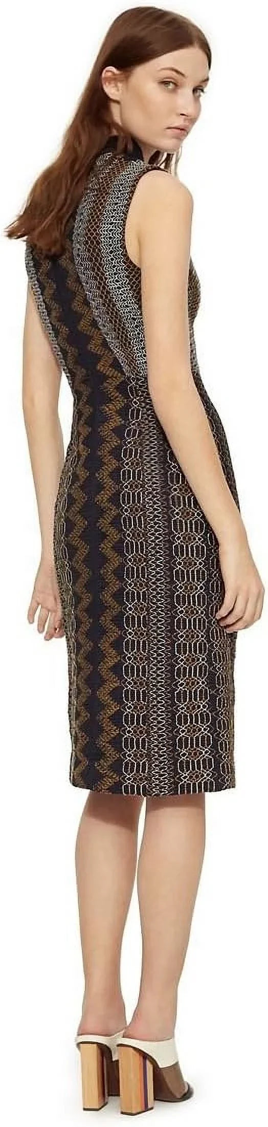 (4) Burch SILK Tory V-NECK DRESS SMOCKED