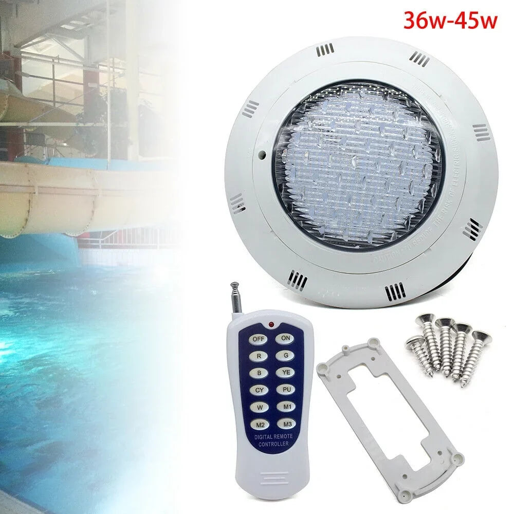 AC12V Fichiouy Lights LED Waterproof Light 7Color 36W with Pool Pool IP68 Lamp Fountain Lamp Swimming RGB Remote