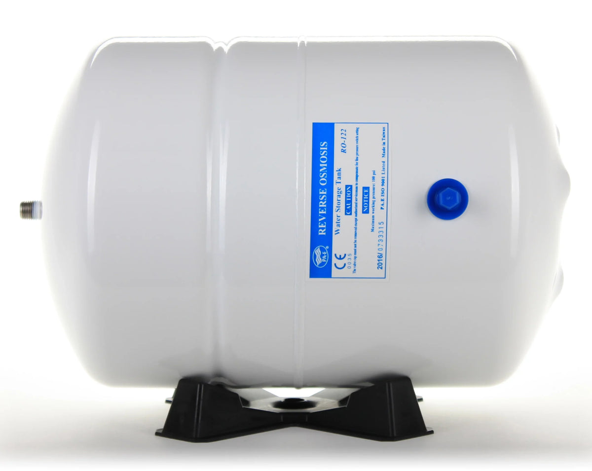 White, Stainless Gallon Hydronix - Steel 3.2 RO-122-W14 Osmosis Reverse Storage Small Water Size Tank, Port 1/4"