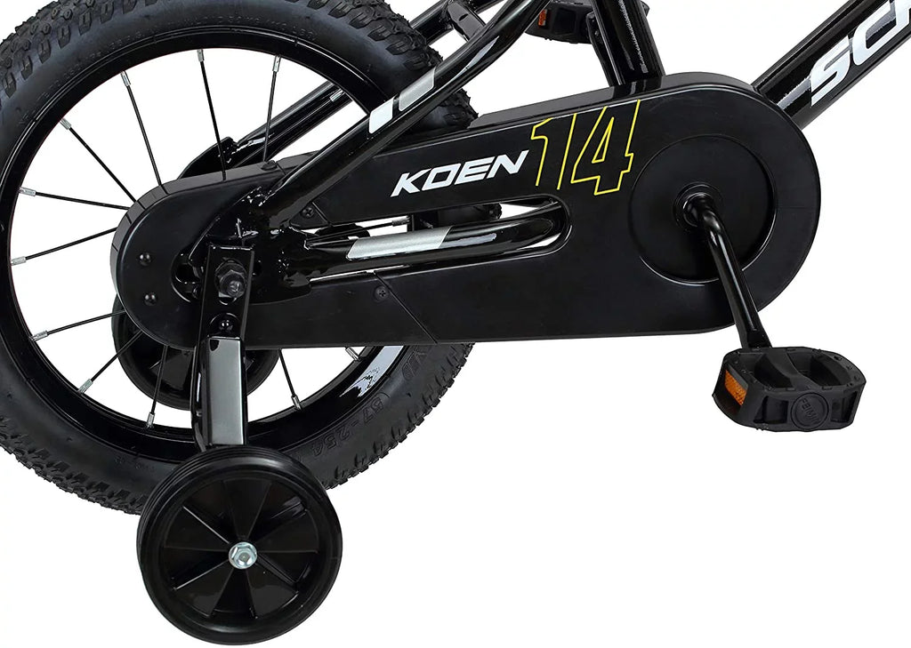 Seat Wheels Toddlers and for Black, Bike Years 2 Koen inch for Adjustable Boys Training Up, Ages Schwinn Kids, and 14 Wheels,