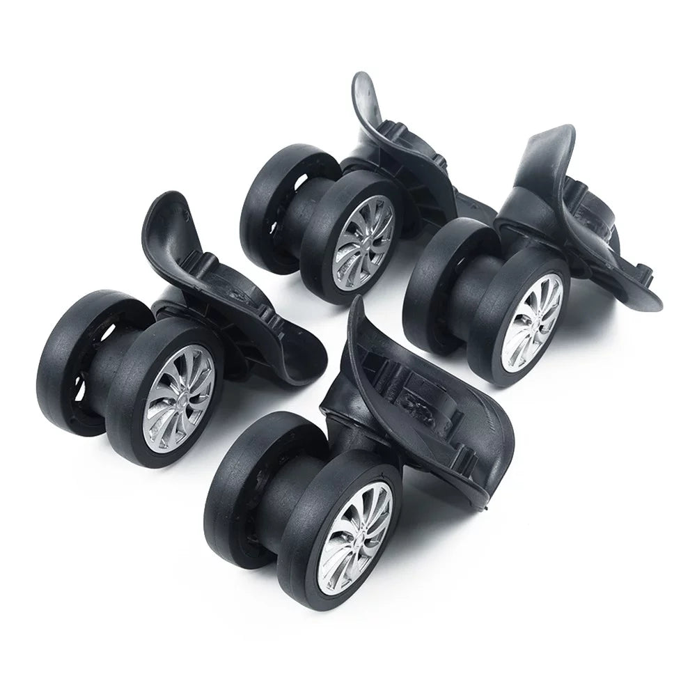 Set Universal Replacement Black Suitcase Wheels 4 Wheel Yuri Swivel Luggage