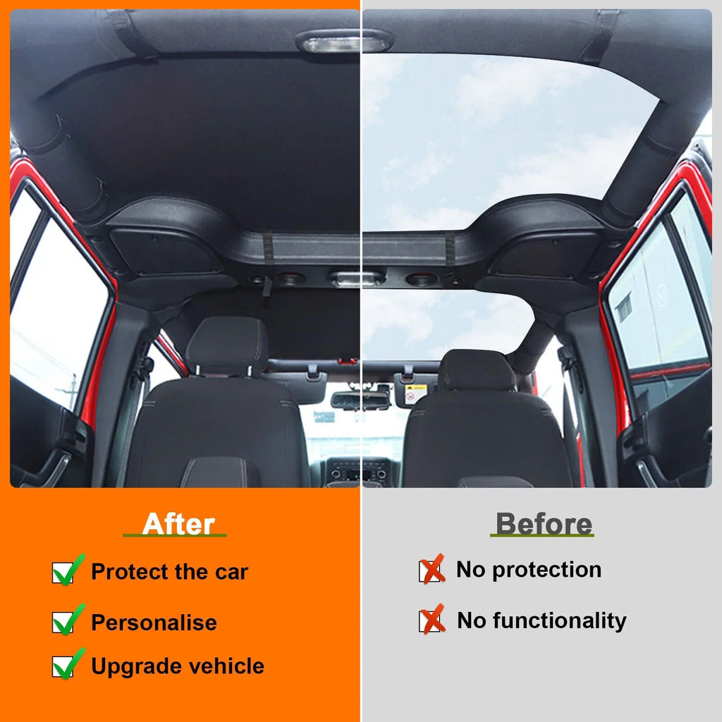 2007-2017 Top for Roof Cover Soft JK 2-Door Extended Top Leather Top Wrangler Bikini Anti-UV PU Jeep Black