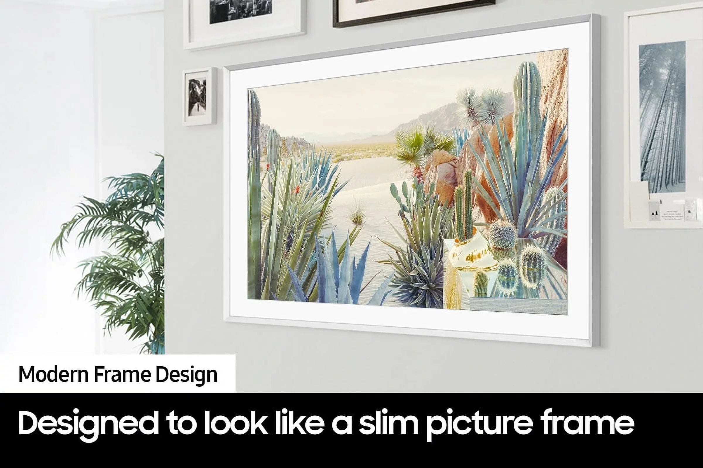 The with HDR Quantum Frame Smart The Series Modern VG-SCFA43WTB QLED 43" (2022) Customizable Bezel White Samsung Frame - SAMSUNG TV 43-inch