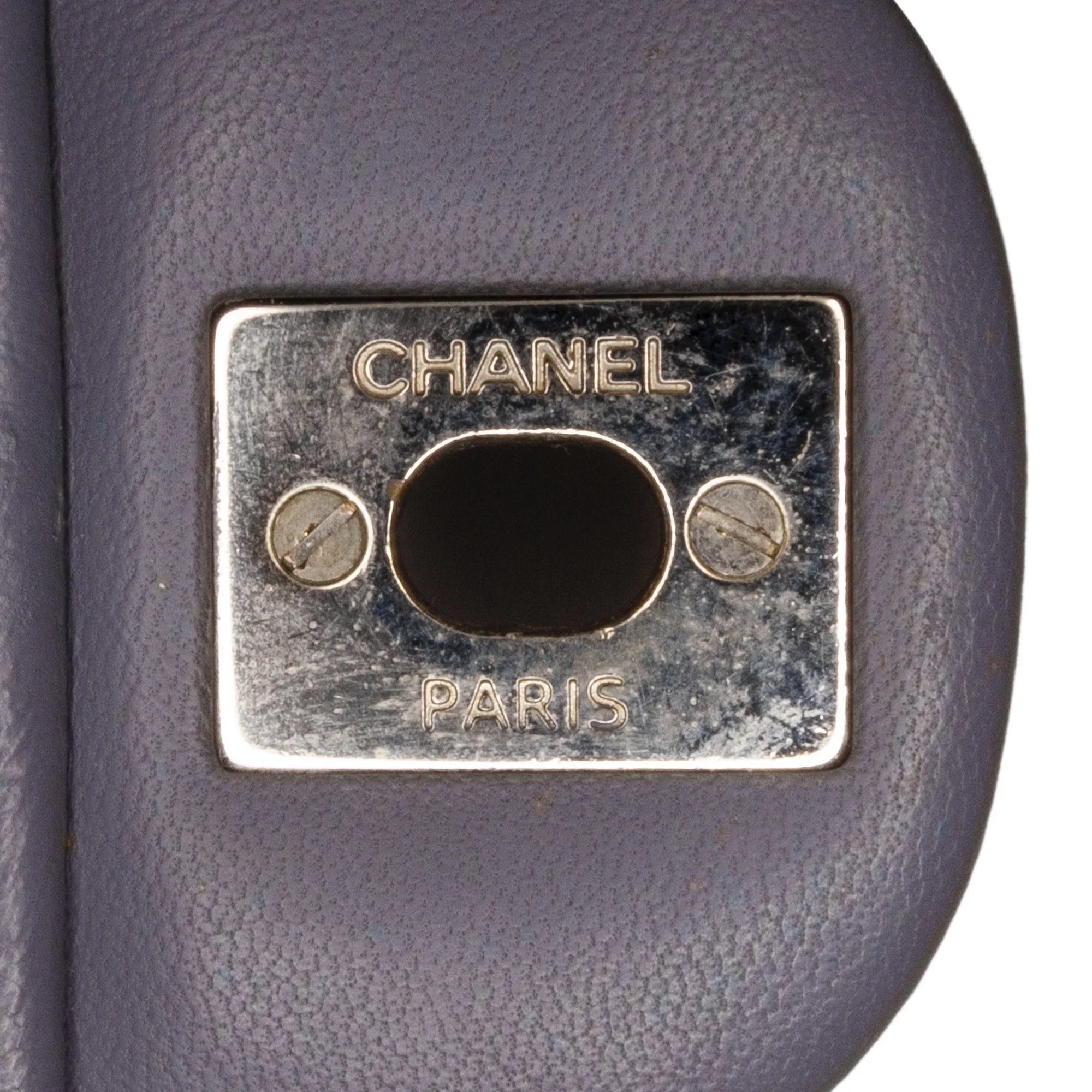 Classic Chanel Mini Flap Leather Lambskin Pre-Owned Authenticated (Fair) Single Bag Unisex Crossbody Rectangular Gray