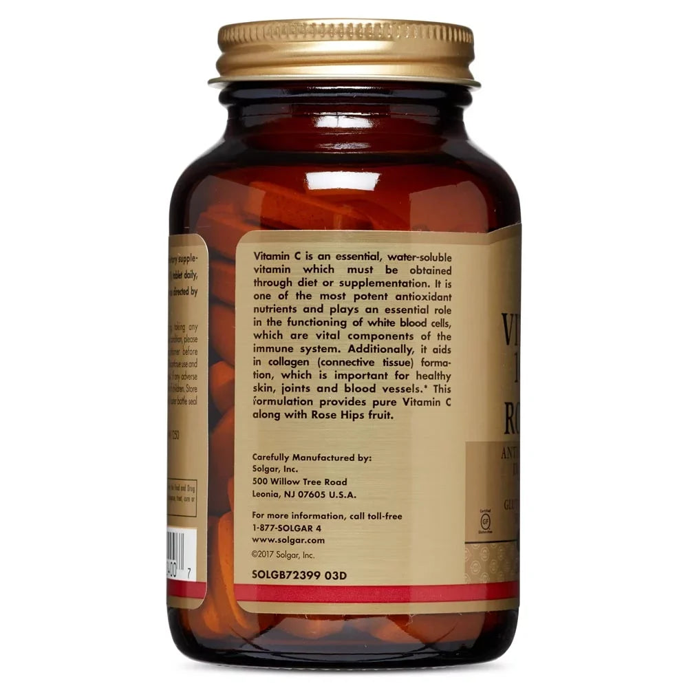 Ct C Tablets, 100 Solgar with Rose 1000 mg Vitamin Hips