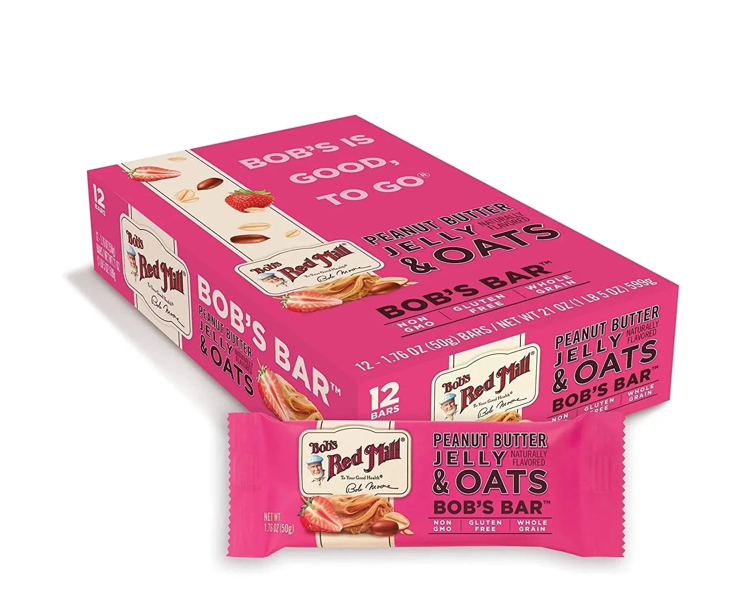 Mill Jelly Red Butter -- & Oats Bars Bar 12 Bob's Bob's Peanut