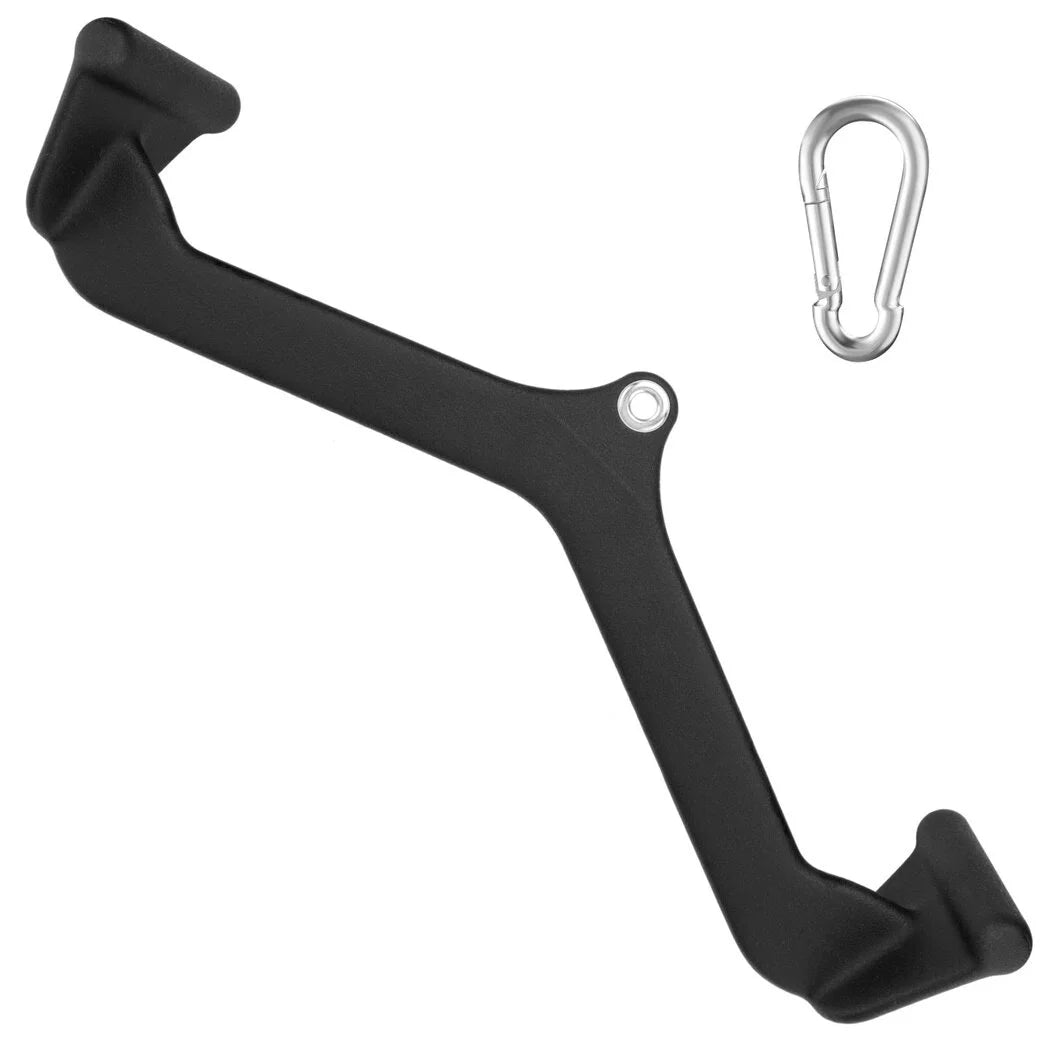 Handle Bodybuilding, Machine V-bar, Cable with Gym Pull-down for Trapezius Fitness Back Rowing Sports Lats Carabiner for Gyms, and Attachment Pulley Training, Rowing Muscles,