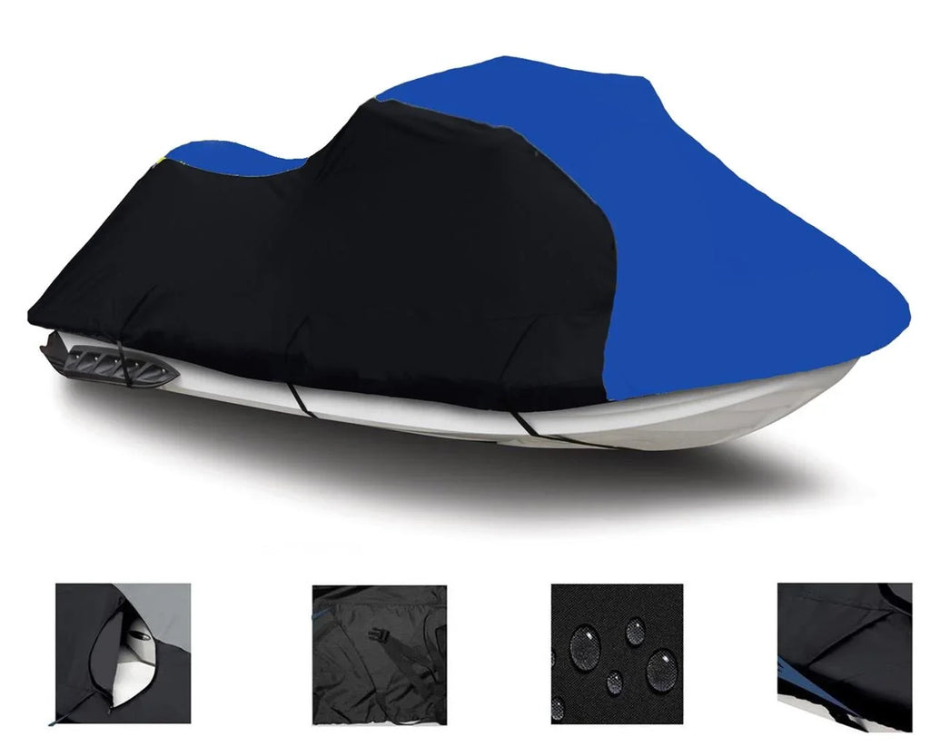 2005 Cover 2004 1997 BLACK Ski Cover Compatible Jet 900 1998 Trailerable 2000 2002 2003 for KAWASAKI 2006 1999 2001 STX HEAVY-DUTY BLUE /