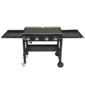 Side Grill Patio Garden Outdoor Picnic 4-Burner for with & Spice Steel, Foldable Stainless SYTHERS Rack, Shelves BBQ Propane