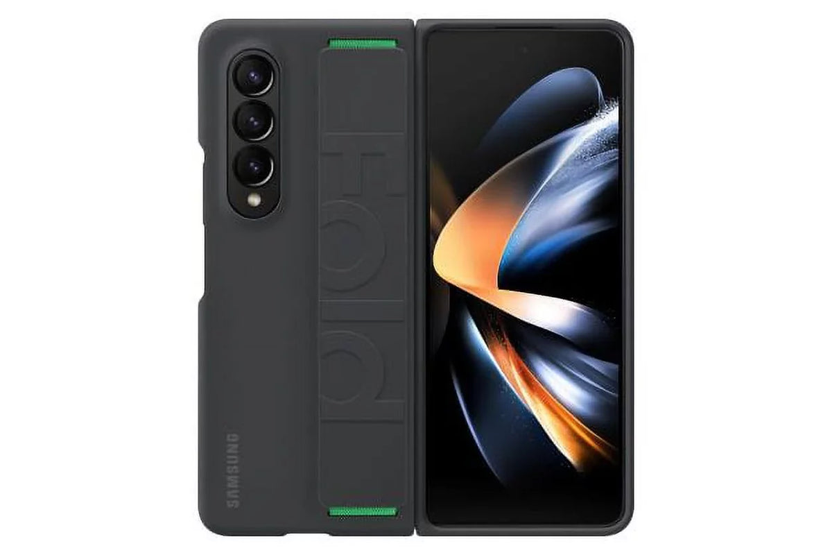 Silicone Black Samsung Galaxy Fold4 Case, Grip Z