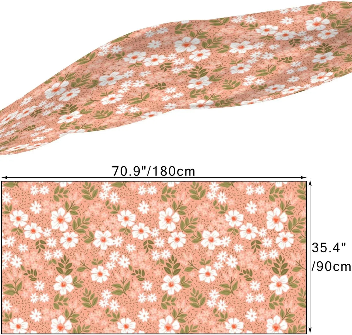Hyjoy Scarves Cute Neck Shawl in Floral Small Flowers for Wrap Scarf Pattern Lightweight Long Girls Women Silk the