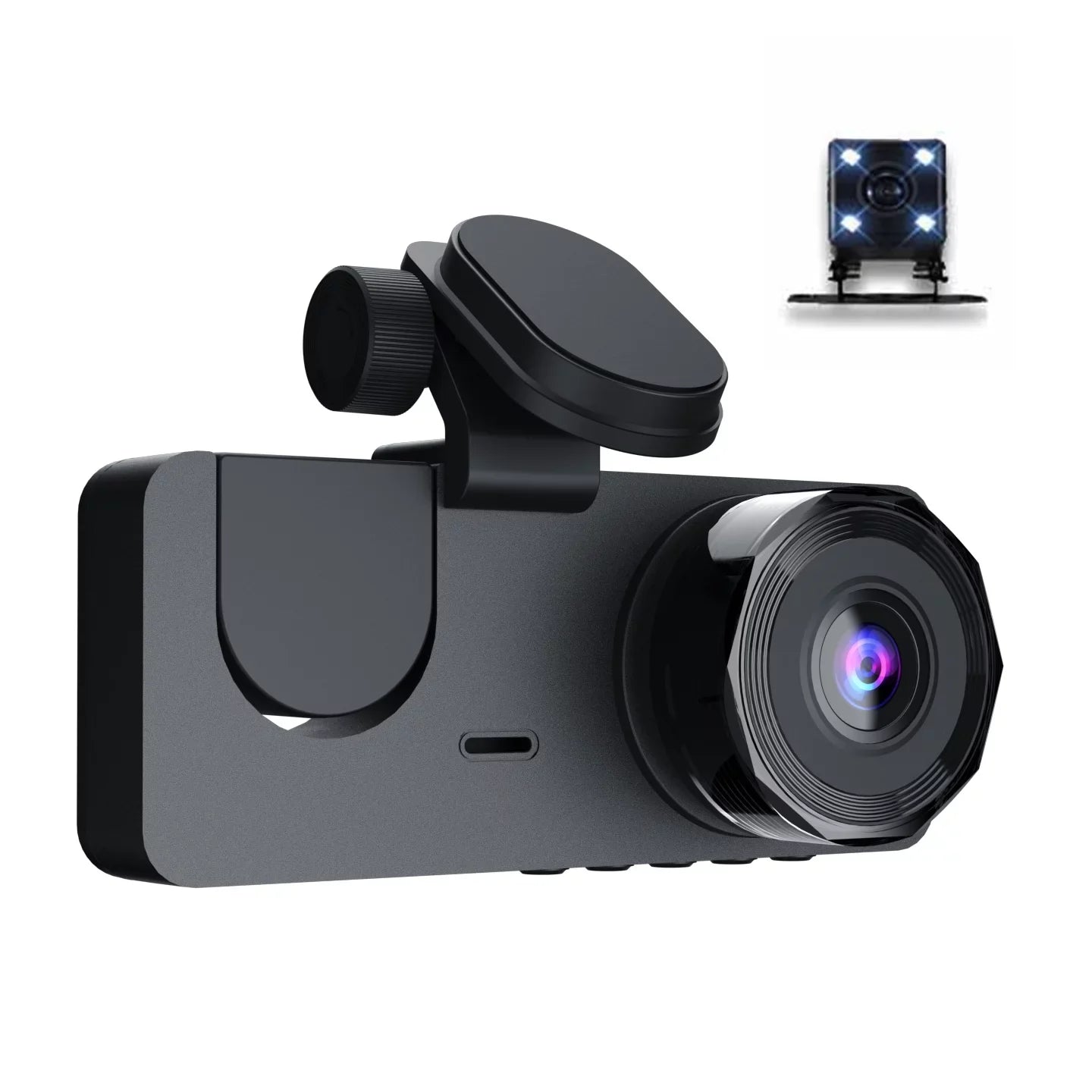 Inside Shinysix Support & One-Key Inch Lock Camera 1080P Recording Motion Rear 2 Detection Dash DVR Driving Screen Camera Dashcam & Front Loop Night-Vision Recorder
