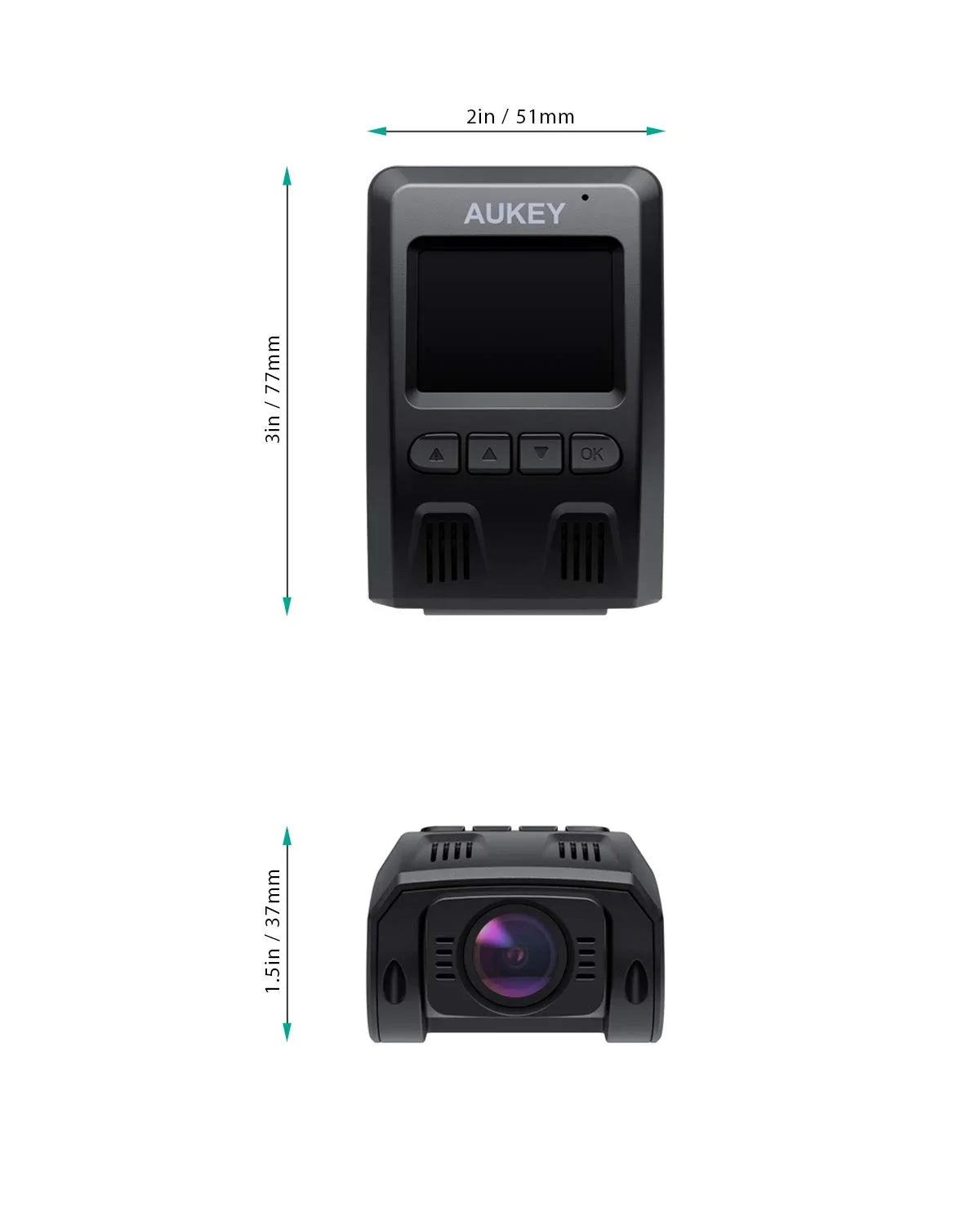 1080P Wide Cam, for AUKEY P Cars, Angle Lens Camera, Black-DR02 Dash Dash Wifi 170-Degree Car 6-Lane FHD Camera