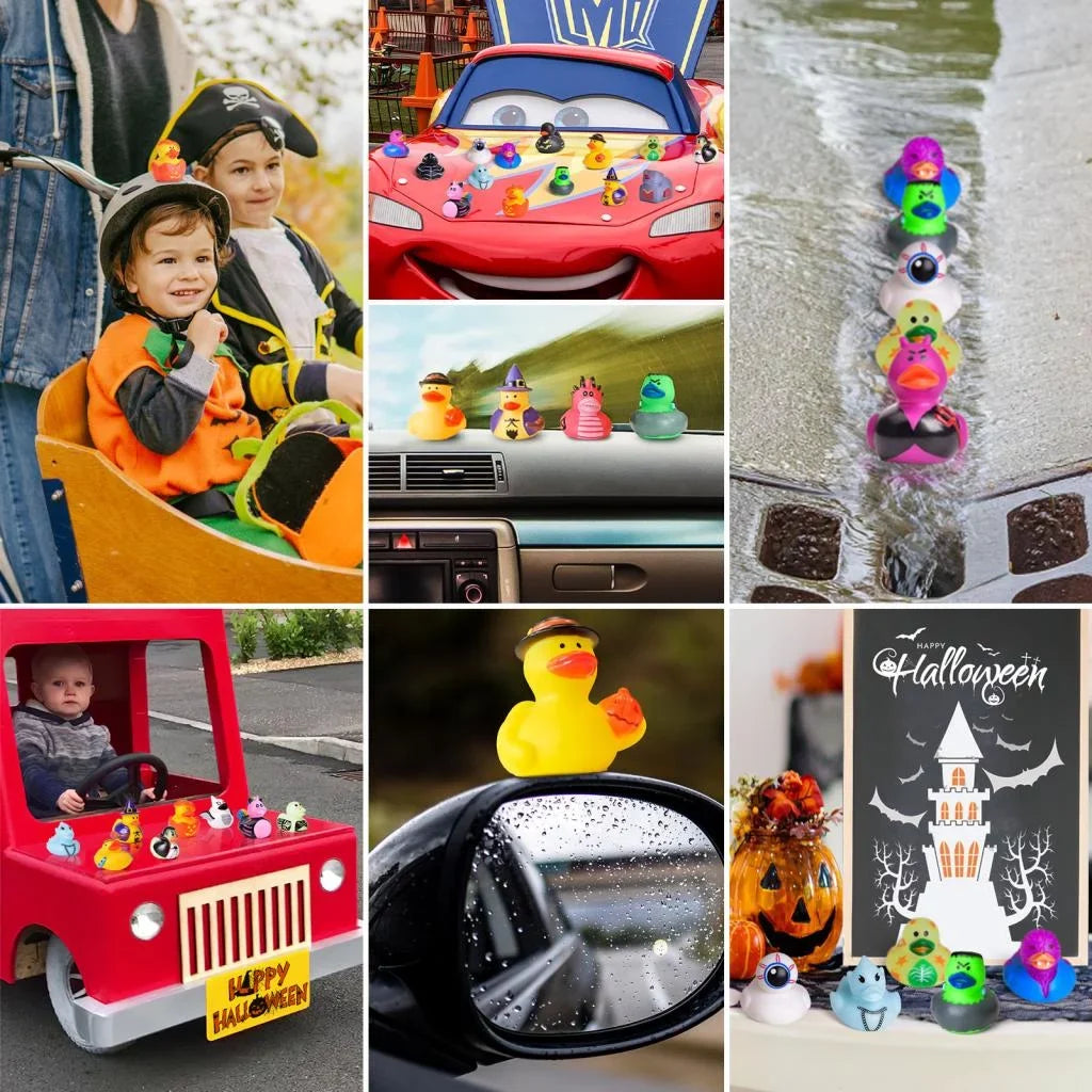 Bath Party Ducks,Rubber Ducks or Treat,Halloween Rubber Toys Decor 24 Baby Trick Little Fun for Toys Favors Pcs Showers,Halloween Halloween