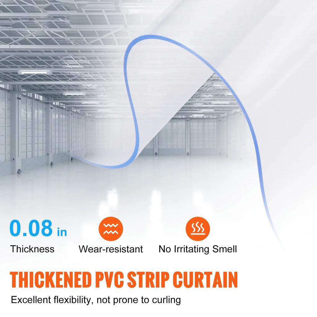 Plastic Strip Freezer x Curtain PVC 84" Curtain Clear BENTISM Door Cooler 42"