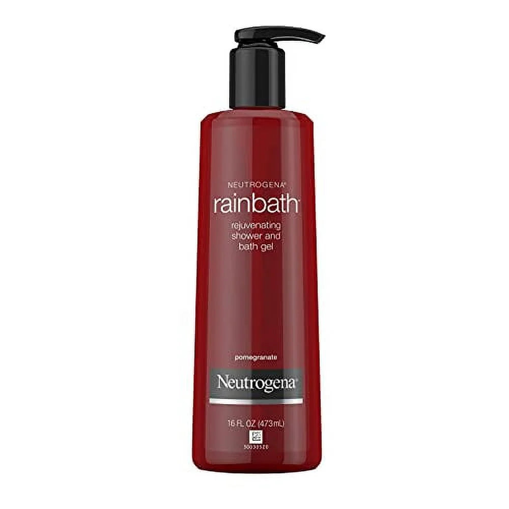 Pack and Rainbath Neutrogena Gel Bath Pomegranate Scent, Cleansing 16 oz, and 2 Rejuvenating Shower