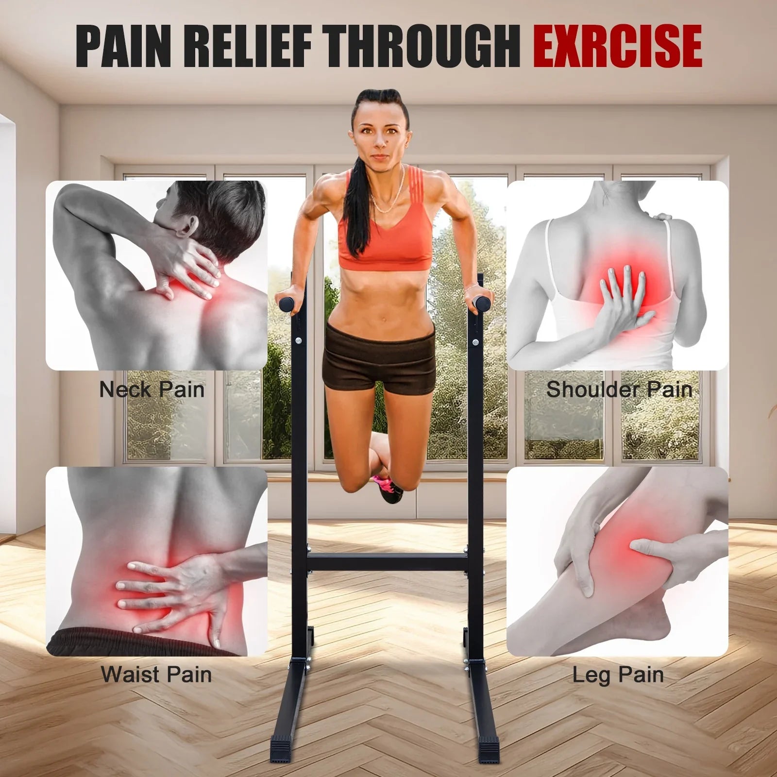 exercise comfortable to grip strength and up bearing, high high frame, load pull-up, 500 exercise weight, Portable home