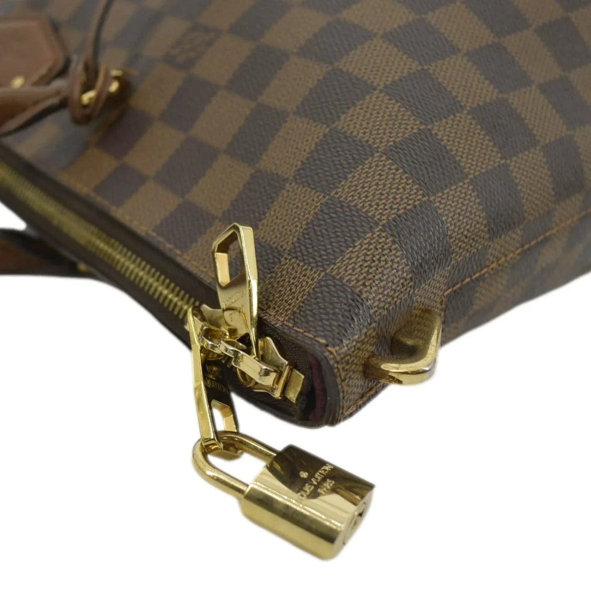 Tote Damier Brown VUITTON LOUIS Pre-owned Bag Belmont Ebene