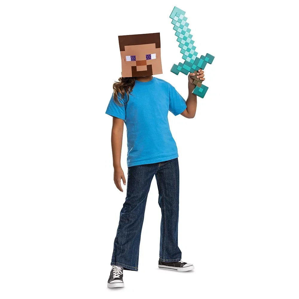 Mask Child Minecraft Set and Accessory Sword