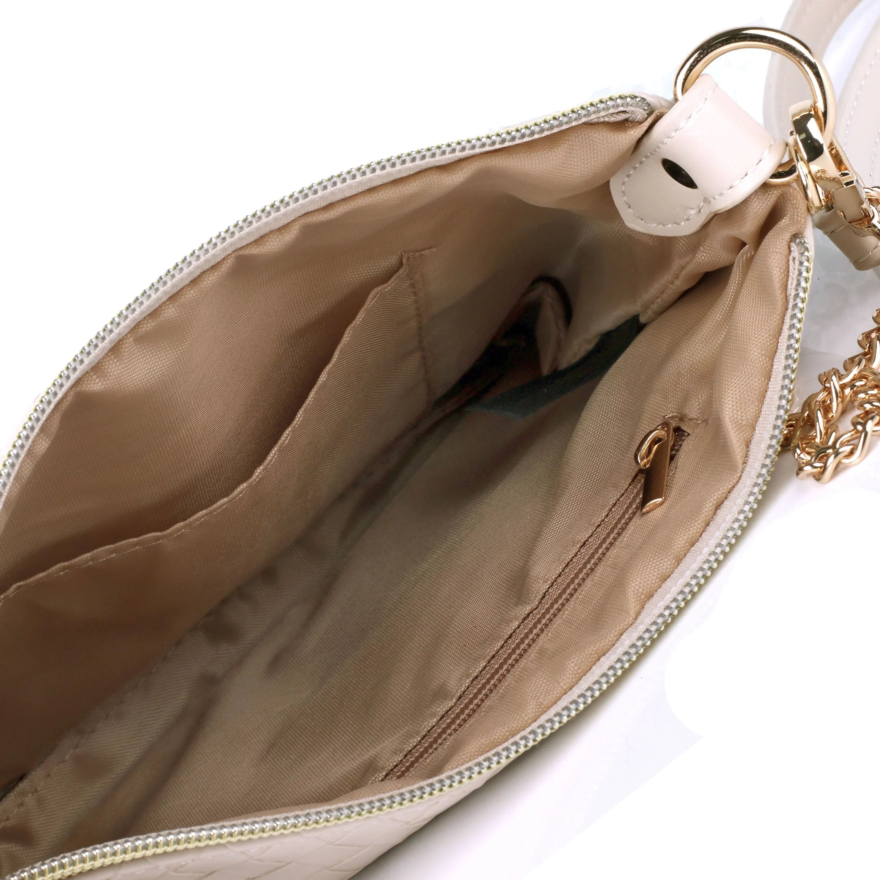 Pepper Vegan Basketweave Women's Buxton Leather, Everywhere Convt Julia Pouch White