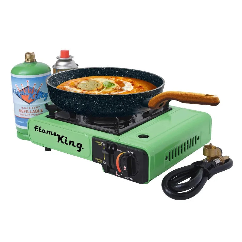 Stove Portable with Multi Butane Burner Case Camping Propane Fuel or Carry