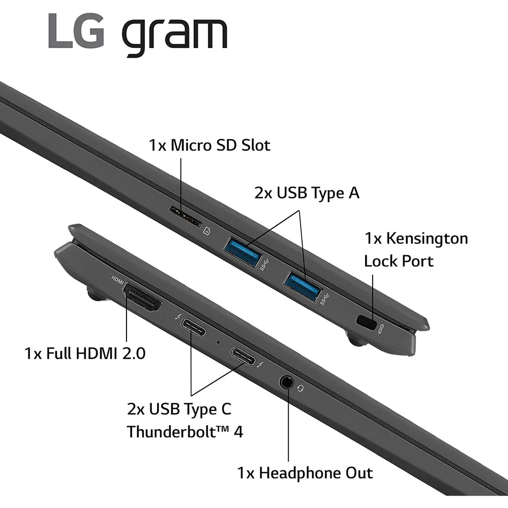 Lightweight Laptop, RAM/512GB 14 14Z90Q Gram LG i7-1260P, in Intel SSD, 14" 16GB Black