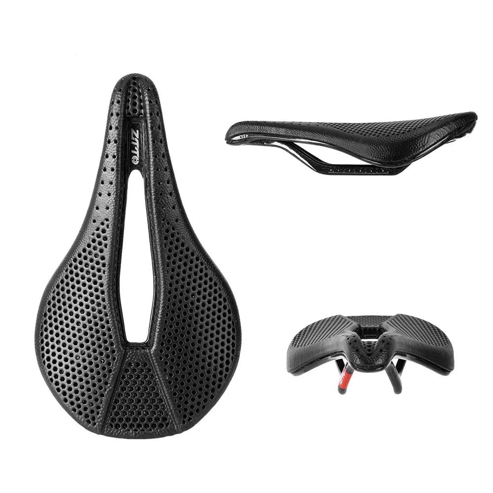 Comfortable Bike Bike MTB Seat 3D Cushion Cycling Printed Honeycomb Saddle Road