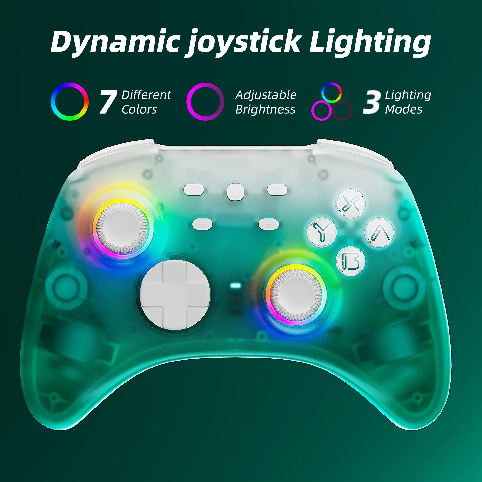Green and with Upgraded Joysticks Hall Super Triggers Mario Nintendo Party Game Disc Switch Switch/PC/IOS/Android/Steam Pro Controller for & Effect