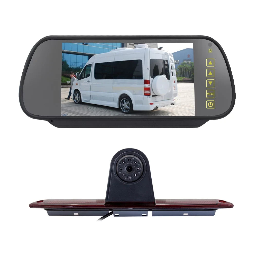 for Backup Camera 7in Monitor) (with Light Carevas LED Light Brake Sprinter/ Mercedes-Benz Parking Vans Crafter