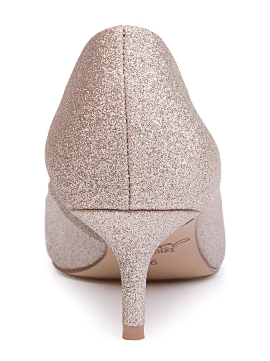 Heel Shoes Cushioned Dress Toe Pointed Kitten Metallic Royalty Silver MISCHKA Womens JEWEL On Slip Pumps 8 BADGLEY