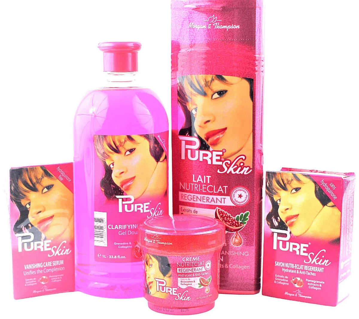 Gel Pure Face Set Skin Shower Body Lotion, Care 5 of Vanishing Cream, Soap,